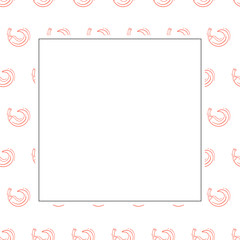 chilli frame. doodle chilli square frame. hand drawn chilli frame background. chilli background