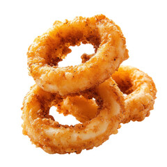 Crispy Fried Calamari on transparent background