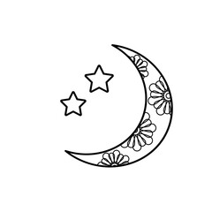 moon and stars