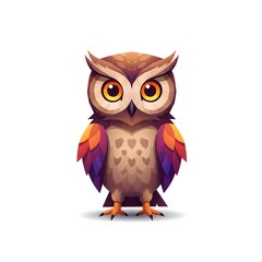 Fototapeta premium Illustration of a colourful Owl.