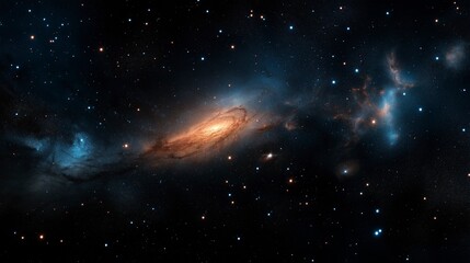 Fototapeta premium Exploring the wonders of a distant galaxy filled with vibrant colors and mysterious cosmic formations Generative AI