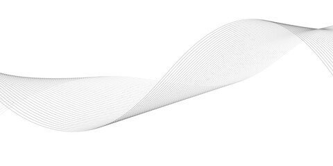 Gray wave curve lines abstract background with flowing particles abstract wave elements. Seamless wave pattern wavy curve line art striped graphic