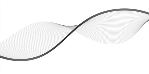 Gray wave curve lines abstract background with flowing particles abstract wave elements. Seamless wave pattern wavy curve line art striped graphic