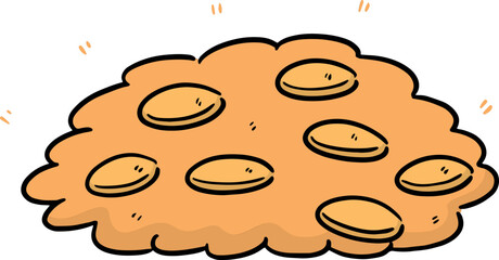 Illustration of a pile of coins
