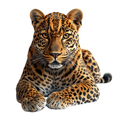 Obraz premium A Leopard Isolated on transparent background, png