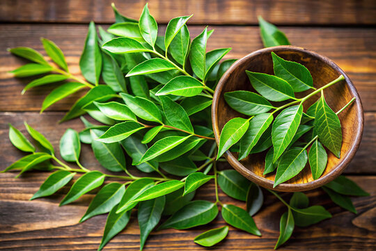 Vibrant Green Curry Leaves