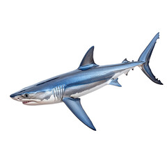 Fototapeta premium A Mako Shark Isolated on transparent background, png