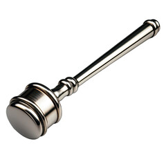 Fototapeta premium Metallic Gavel Design on transparent background