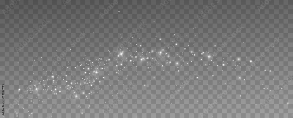 Aufkleber shimmering particles. dust sparkles. light effect.