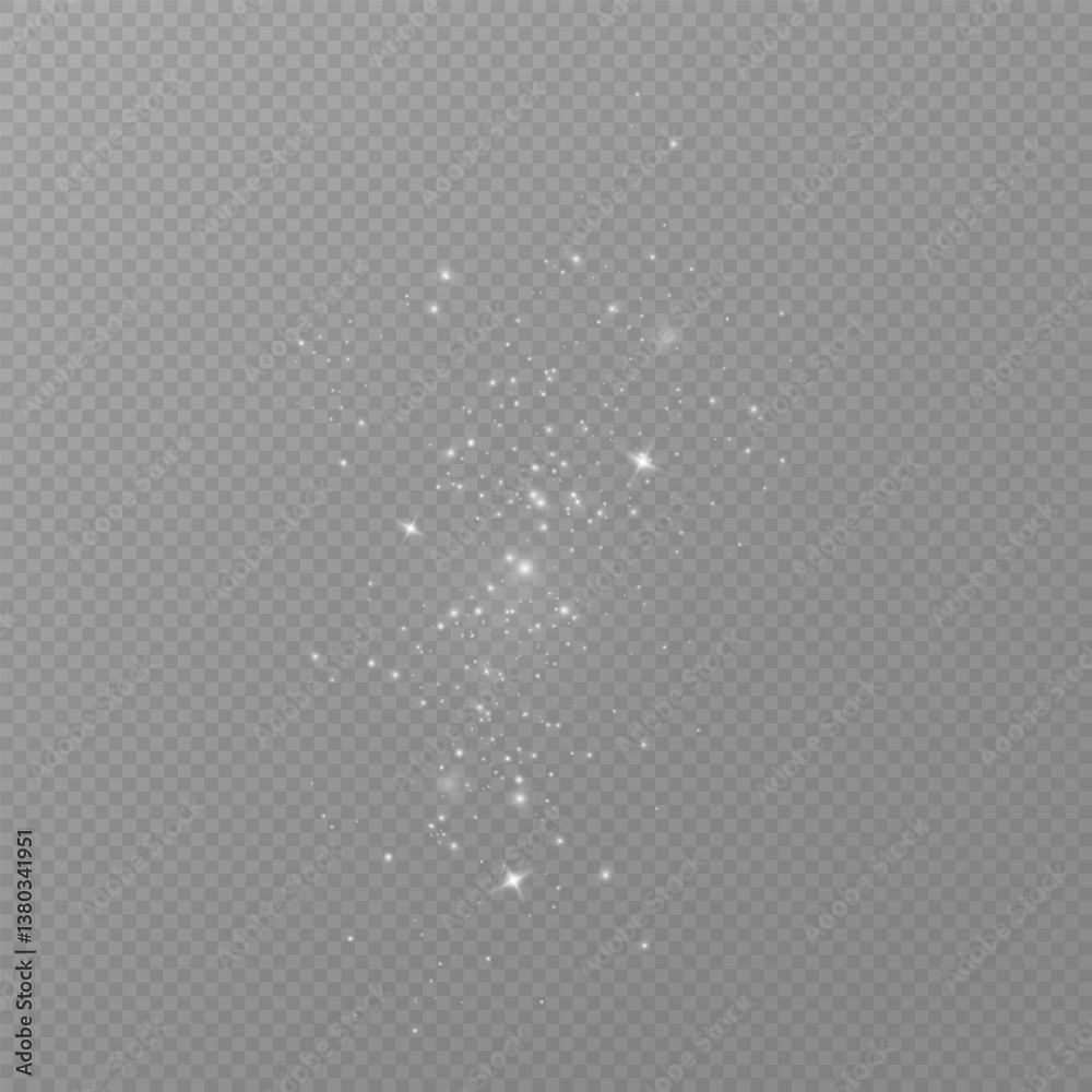 Aufkleber shimmering particles. dust sparkles. light effect.