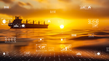 AI-powered maritime industry visual