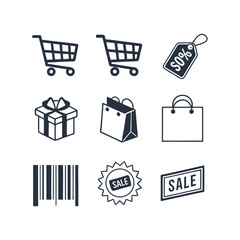 Set of 8 e-commerce icons vector