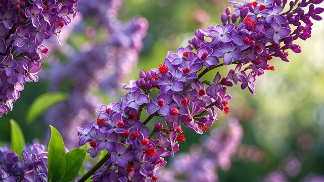 A Bright Purple Butterfly Bush Flower in Flower.