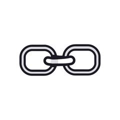 Icon of a link chain in a minimalist style  