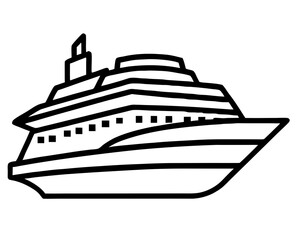 Obraz premium Cruise ship icon, illustration Vector Pro IMAGE.
