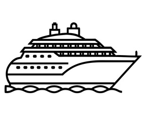 Cruise ship icon, illustration  Vector Pro IMAGE.