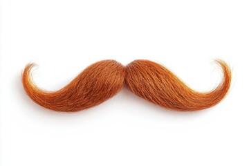 Unique orange mustache displayed on a plain background