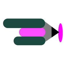 Colorful pencil tool vector art