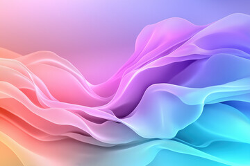 Colorful abstract waves create a serene atmosphere in soft hues