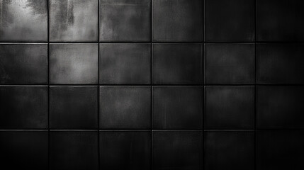 Naklejka premium black tiles wall texture background,blank gradient background for banner post banner wallpaper design with copy space