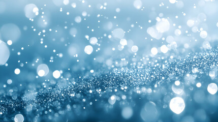 Sparkling blue glitter background, festive