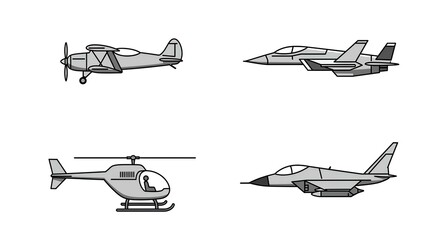 vector illustration of airplane