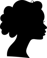 A bold, minimalistic face silhouette with strong lines and striking contrast, perfect for modern designs. Ideal for branding, posters, and social media graphics.