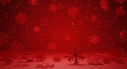 Crimson Snowfall AI Generated