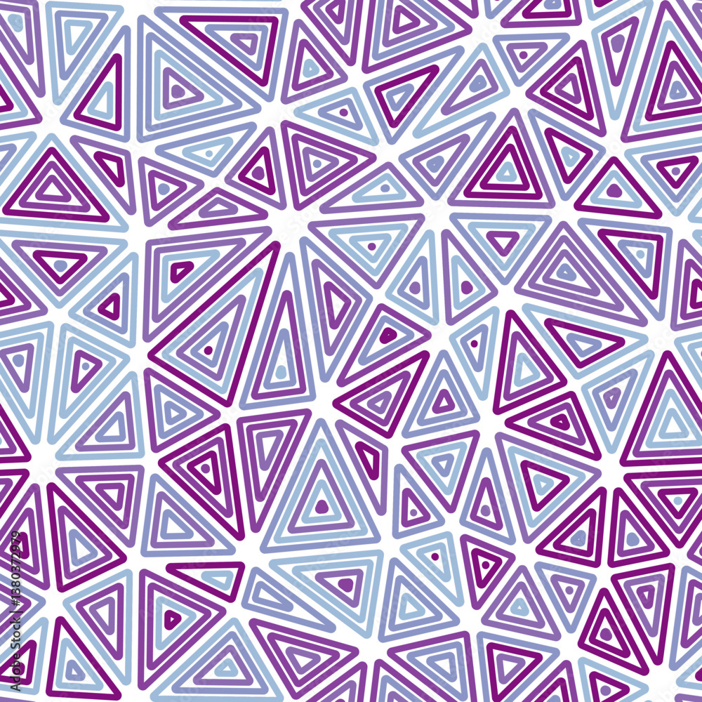 Poster geometric template background. medium triangles size. multiple repeated inner triangles. multicolore