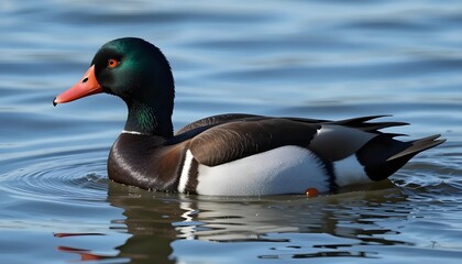 Obraz premium Common Shelduck in the Curonian Lagoon, Lithuania: A Stunning Display of Avian Beauty