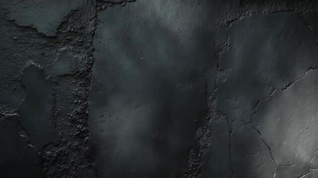 Elegant dark black concrete textured grunge abstract backdrop featuring roughness and irregularities. Minimalist art rough stylized texture.