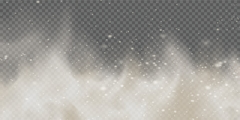 Fog effect. Smoke cloud on transparent background. Vector illustration.