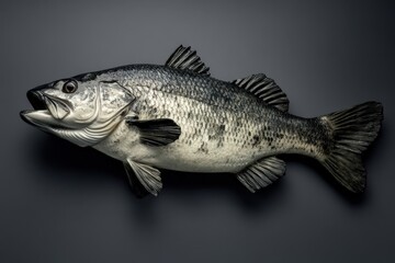 Fototapeta premium An intricately detailed studio shot of a fish against a dark backdrop