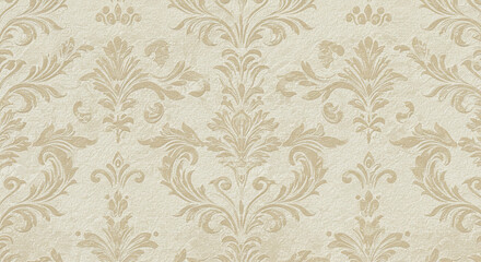 close-up view of a wallpaper with a classic damask pattern