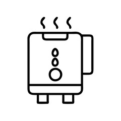 Water heater boiler appliance for home hot water system plumbing and heating icon vector illustration