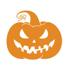 halloween pumpkin isolated on white background