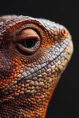 Fototapeta premium Close up of reptile eye and skin texture for animal lovers and pet owners