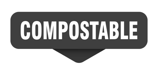 Fototapeta premium compostable sticker. compostable sign on transparent background