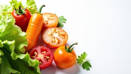 Crisp, dehydrated vegetables on white backdrop, dried vegetables, texture, diet