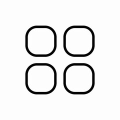 Grid four icon vector sign