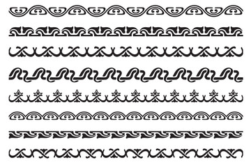 Obraz premium Border with style Art Nouveau and Art Deco ornament set.