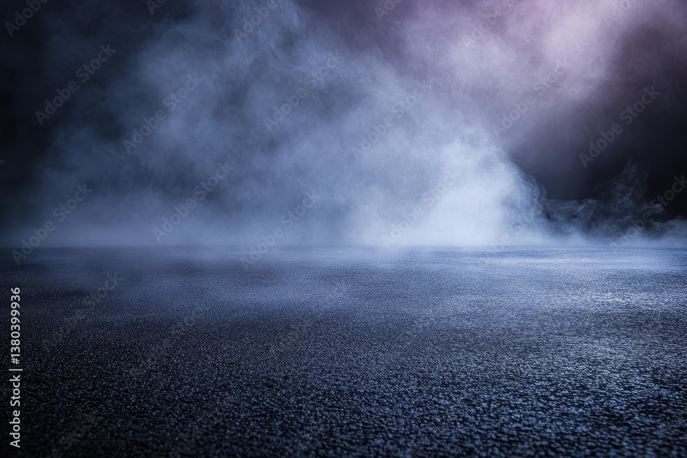 Poster atmospheric blue mist over textured surface creates a dramatic scene smoky background with vaporous 