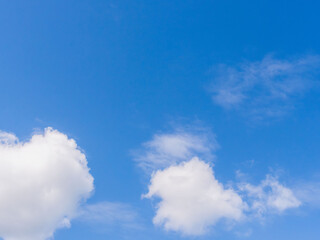 春の穏やかな青空とフワフワな雲03