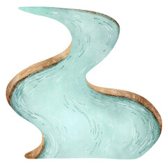watercolor river clipart