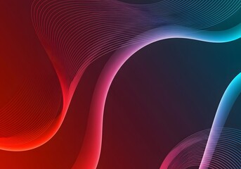 Abstract Colorful Wavy Lines Background, Red, Blue, and Pink Swirls, Modern Design