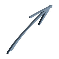 3d arrow symbol. Business clipart. Single element for design