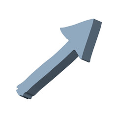 3d arrow symbol. Business clipart. Single element for design