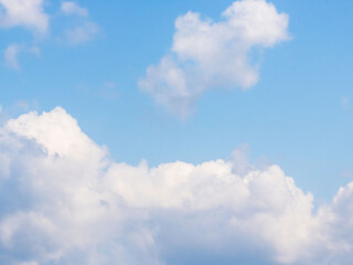 春の空の印象的な雲アップ45