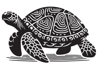 silhouette vector turtle logo design illustration,  turtle logo icon silhouette, swimming turtle logo design, turtle animal silhouette vector, silhouette of turtle design on white background.