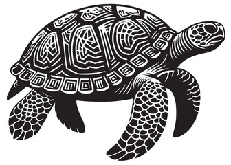 silhouette vector turtle logo design illustration,  turtle logo icon silhouette, swimming turtle logo design, turtle animal silhouette vector, silhouette of turtle design on white background.